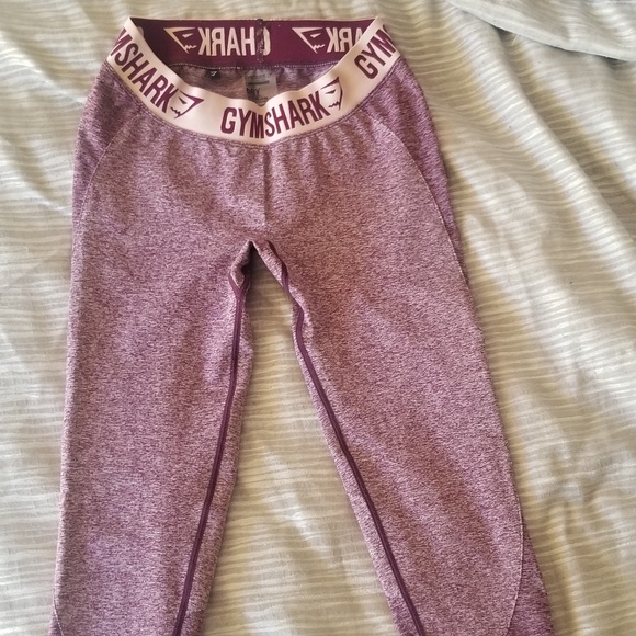 Gymshark Flex Leggings Dark Ruby Marl / Blush Nude - Picture 3 of 6